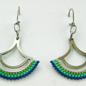 Arete acero abanico miyuki