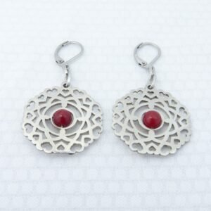 Arete acero mandala con piedra natural