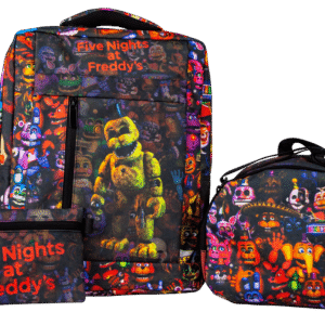 Combo Five nights at freddy’s morral, lonchera y cartuchera