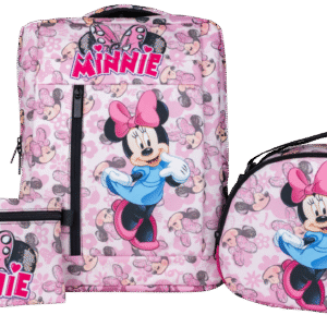 Combo Minnie morral, lonchera y cartuchera