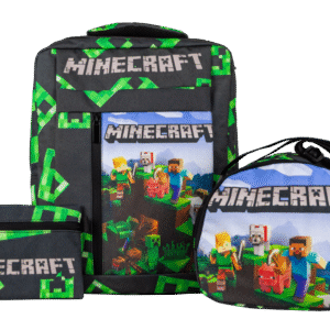 Combo Minecraft morral, lonchera y cartuchera