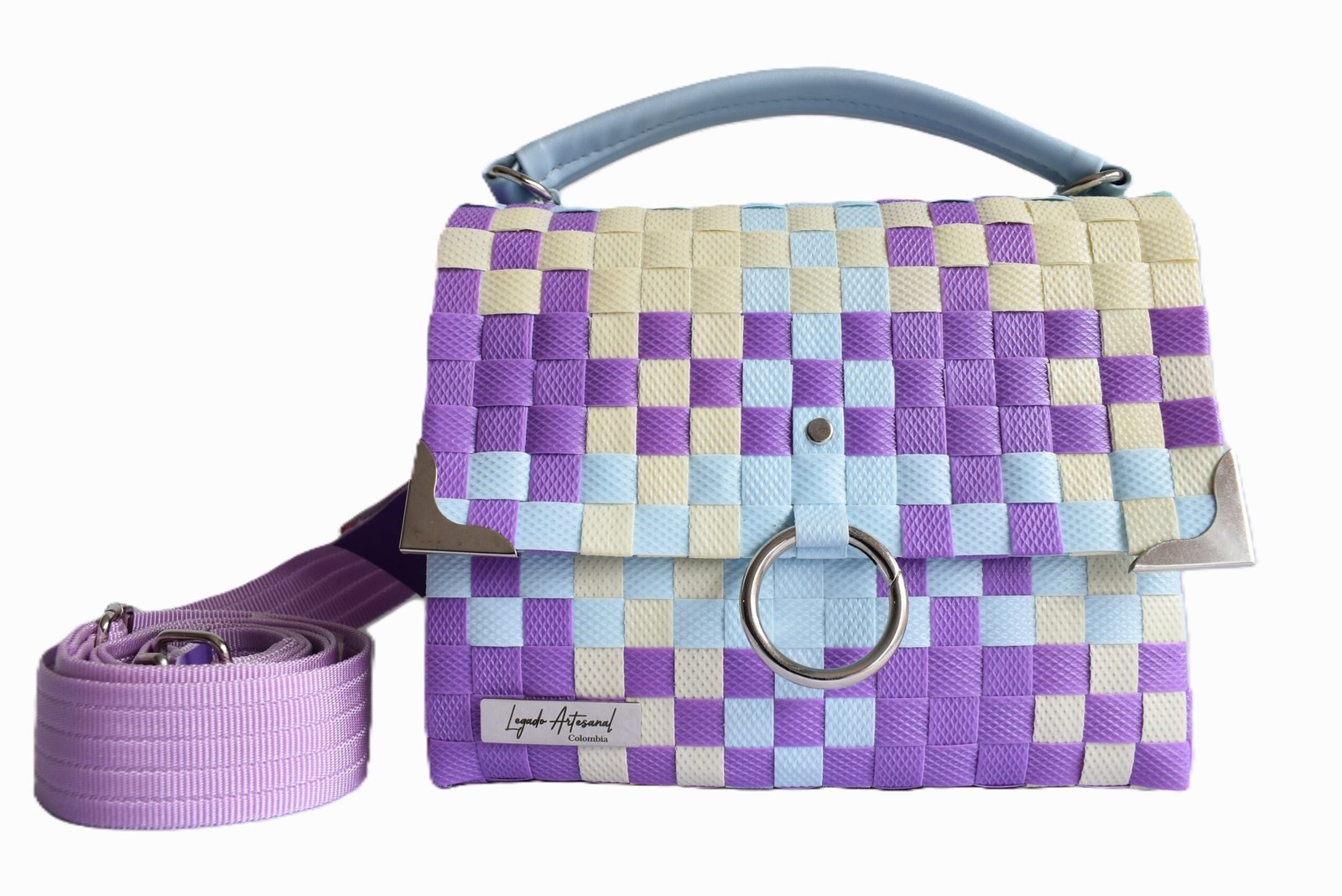 Cartera tejida en zuncho - Estilo baúl