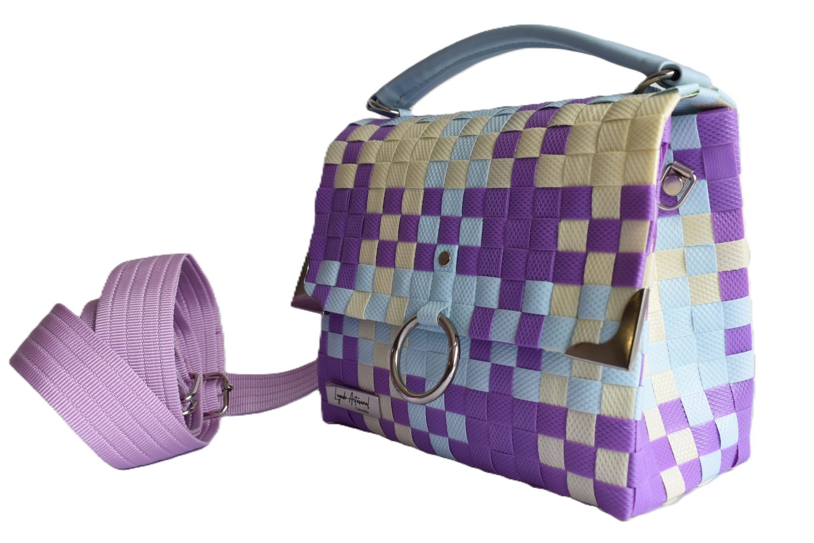 Cartera tejida en zuncho - Estilo baúl - Imagen 2