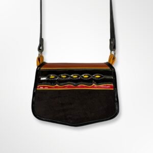 Carriel tradicional con tapa dama pequeño en cuero Nana