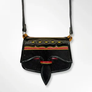 Carriel tradicional con lengüeta dama pequeño en cuero Nana