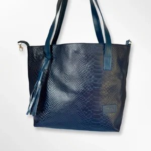 Morral en cuero ejecutivo clásico bunny envejecido – azul