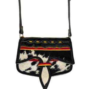 Carriel tradicional con lengüeta dama pequeño en cuero Nana