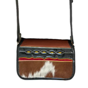 Carriel tradicional con tapa dama pequeño en cuero Nana