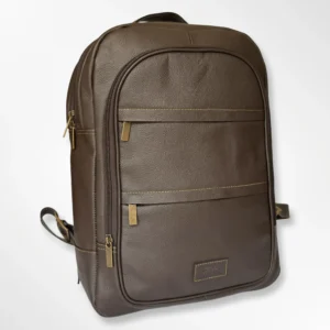 Morral Terry clásico ejecutivo en cuero brillante café