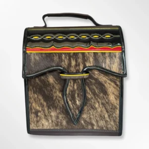 Morral tipo carriel tradicional prehormado en cuero Big Bag