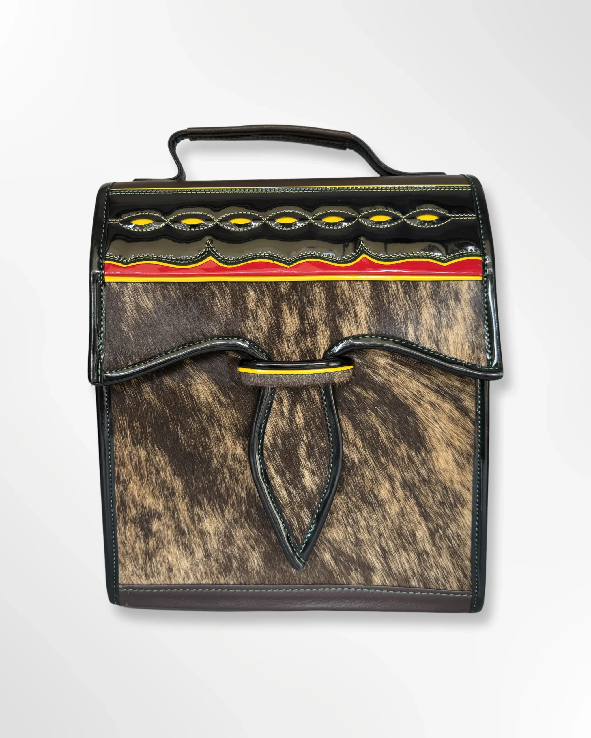 Morral tipo carriel tradicional prehormado en cuero Big Bag