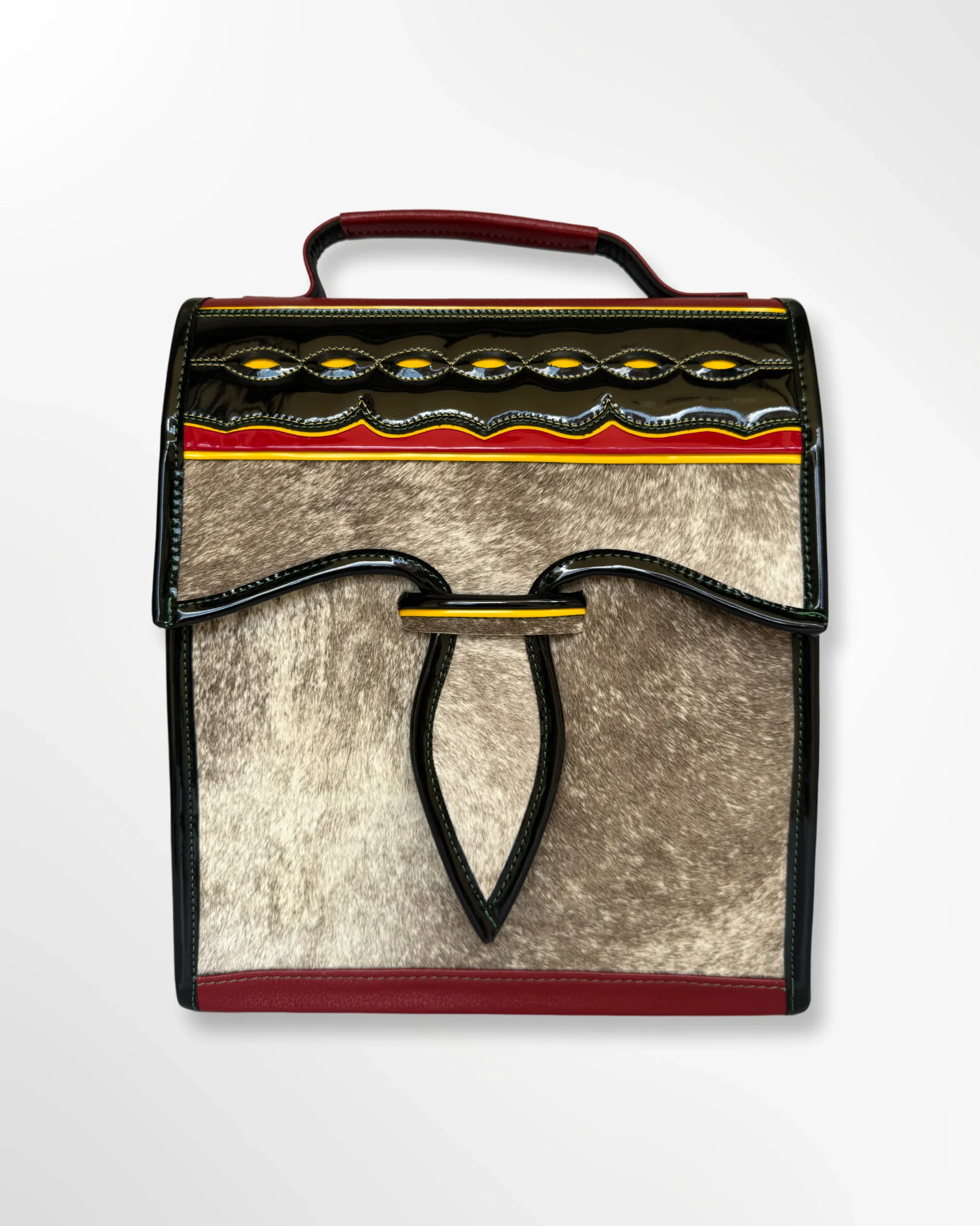 Morral tipo carriel tradicional prehormado en cuero Big Bag
