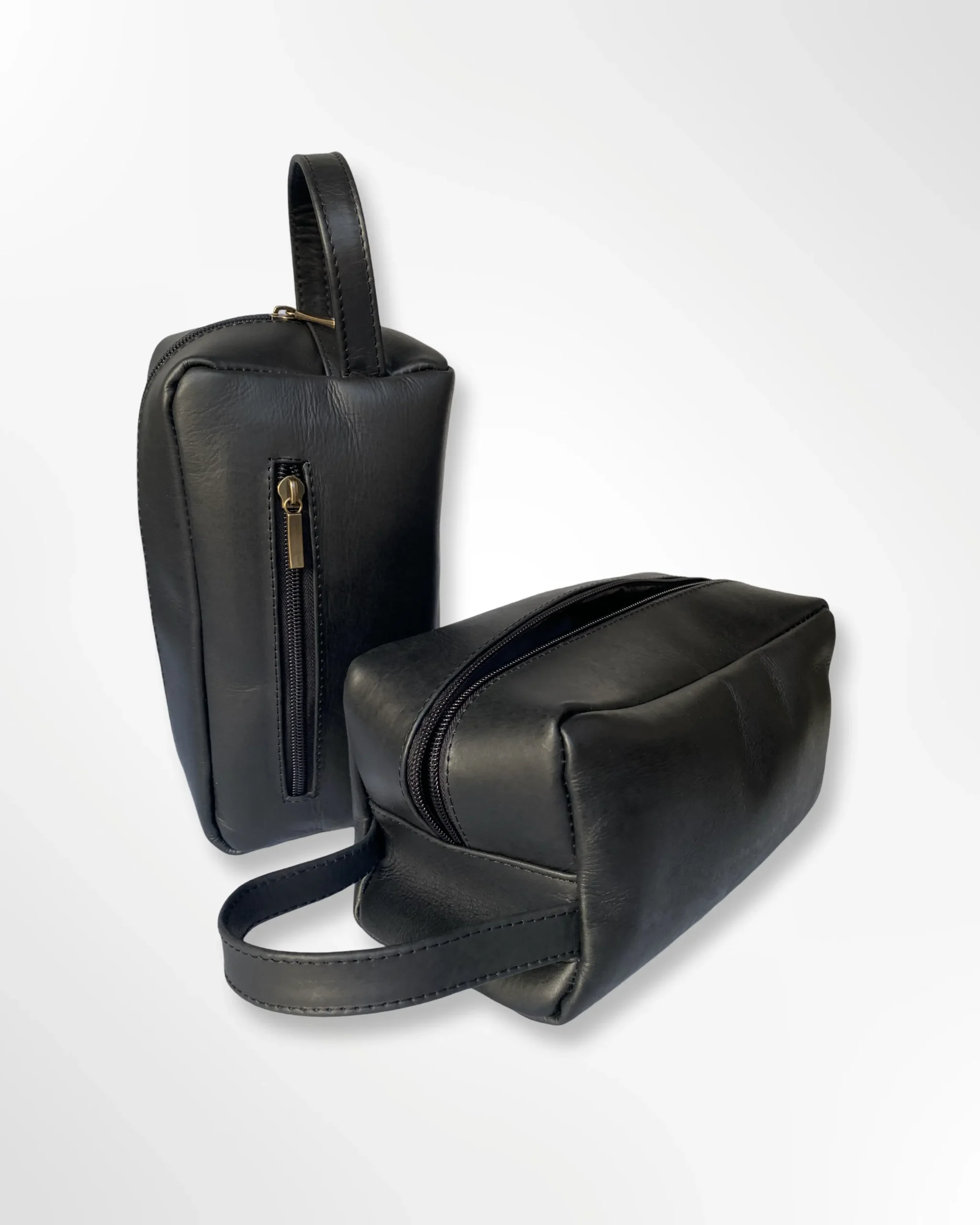 Organizador Cosmetiquera Neceser en cuero hombre y mujer negro