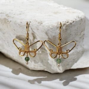 aretes mariposa jade