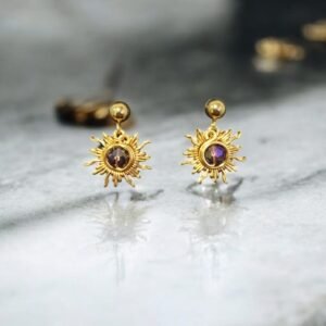 Aretes sol topo murano