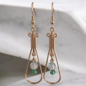 aretes gota jade