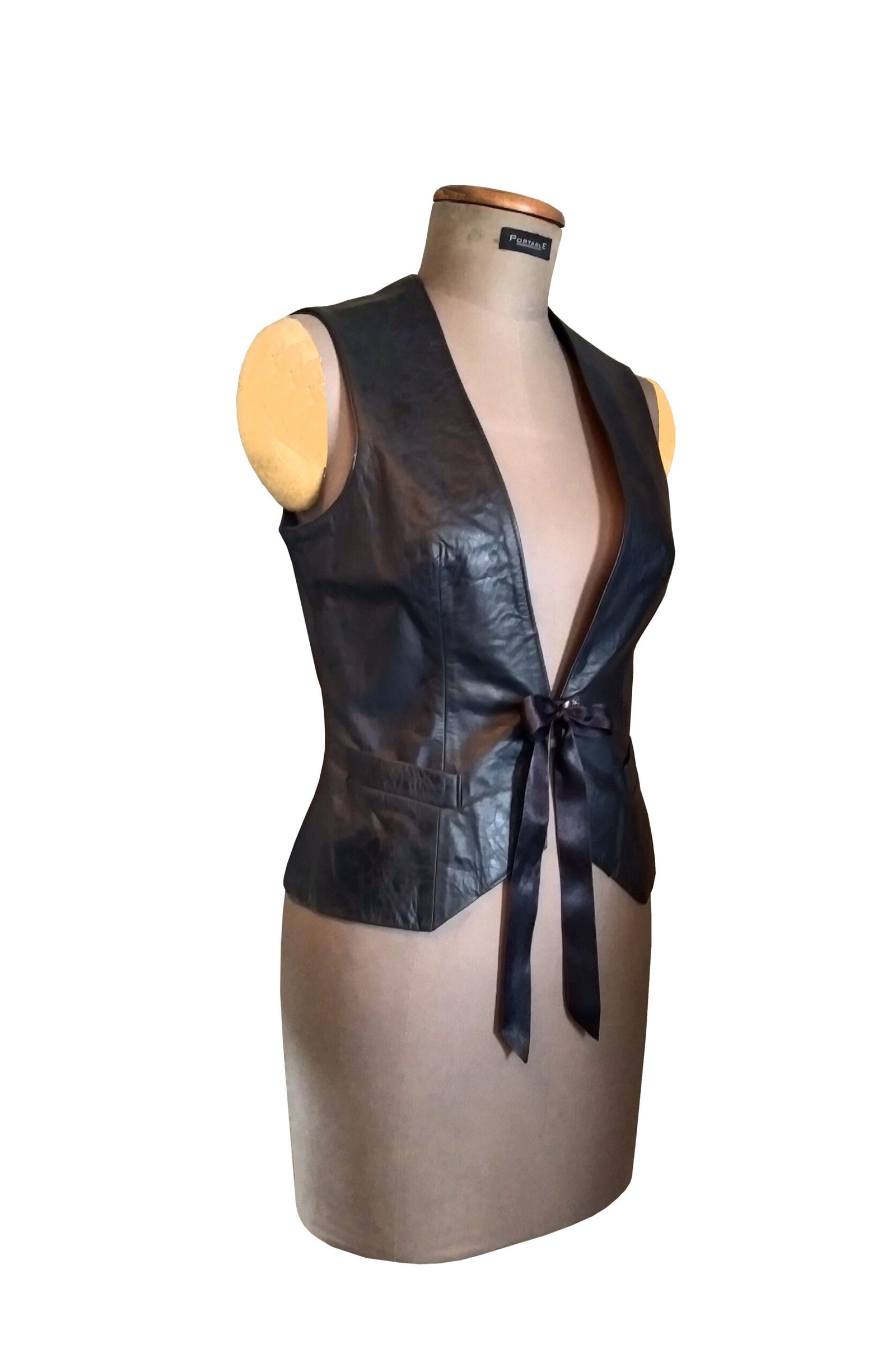 Chaleco En Cuero Para Mujer