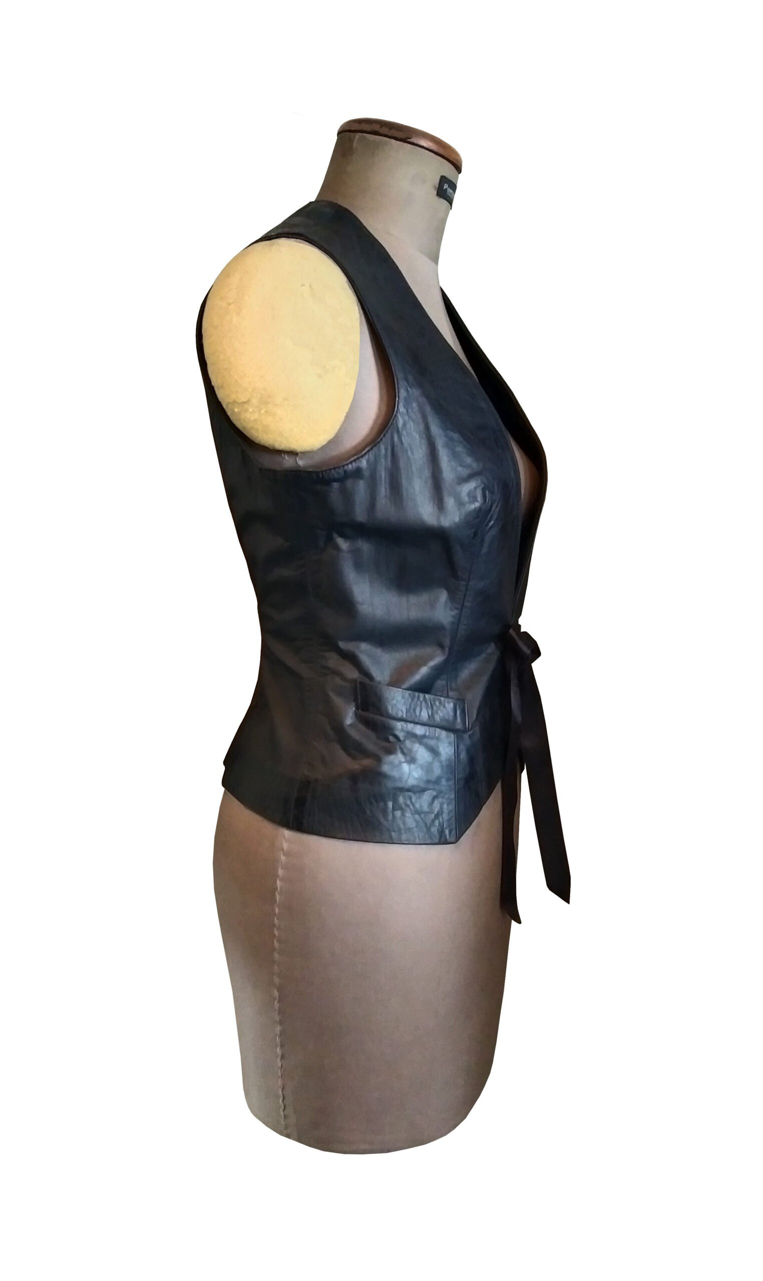 Chaleco En Cuero Para Mujer - Imagen 5