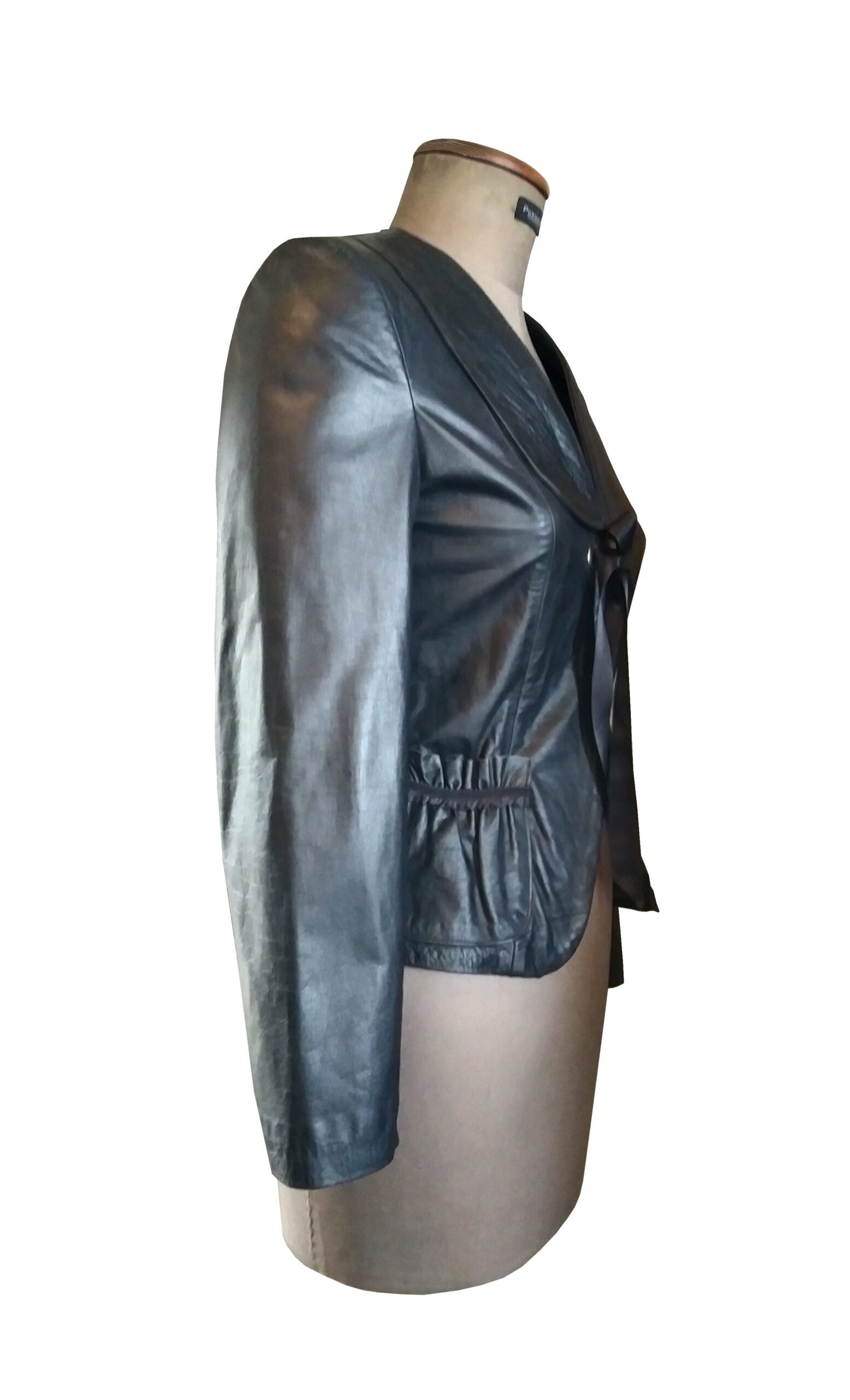 Chaqueta En Cuero Para Mujer - Imagen 2